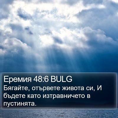 Еремия 48:6 BULG Bible Verse Image
