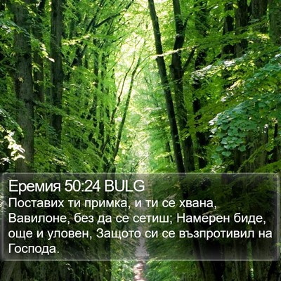 Еремия 50:24 BULG Bible Verse Image