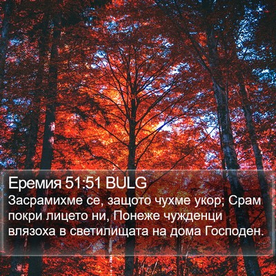 Еремия 51:51 BULG Bible Verse Image