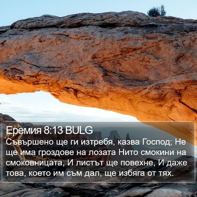 Еремия 8:13 BULG Bible Verse Image