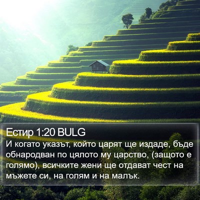 Естир 1:20 BULG Bible Verse Image