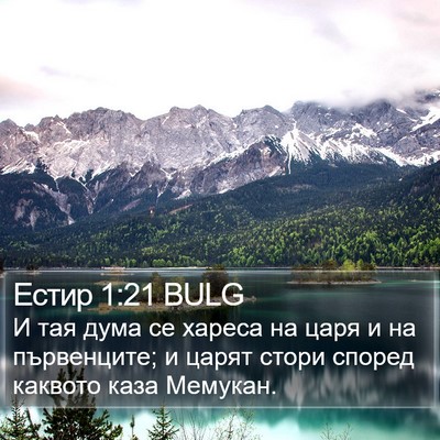 Естир 1:21 BULG Bible Verse Image