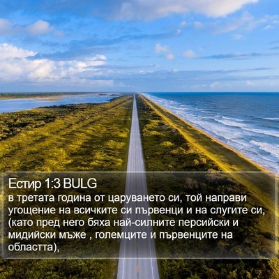Естир 1:3 BULG Bible Verse Image
