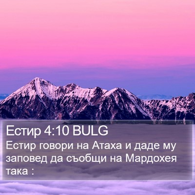 Естир 4:10 BULG Bible Verse Image