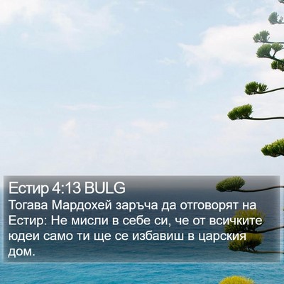 Естир 4:13 BULG Bible Verse Image