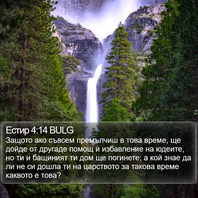Естир 4:14 BULG Bible Verse Image