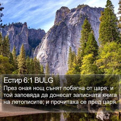 Естир 6:1 BULG Bible Verse Image