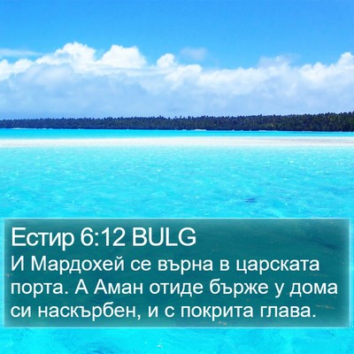 Естир 6:12 BULG Bible Verse Image