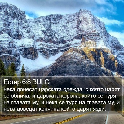 Естир 6:8 BULG Bible Verse Image