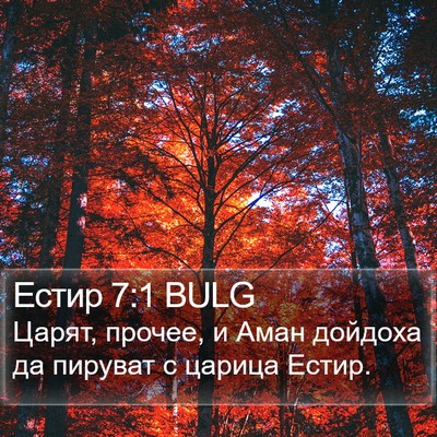 Естир 7:1 BULG Bible Verse Image