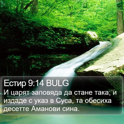 Естир 9:14 BULG Bible Verse Image