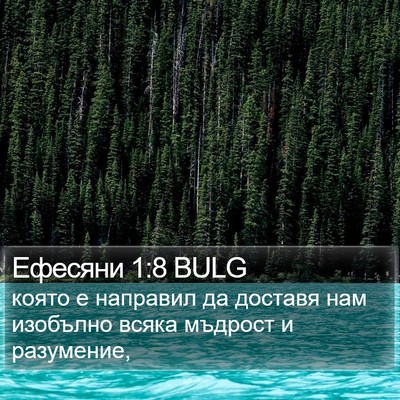 Ефесяни 1:8 BULG Bible Verse Image
