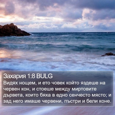 Захария 1:8 BULG Bible Verse Image