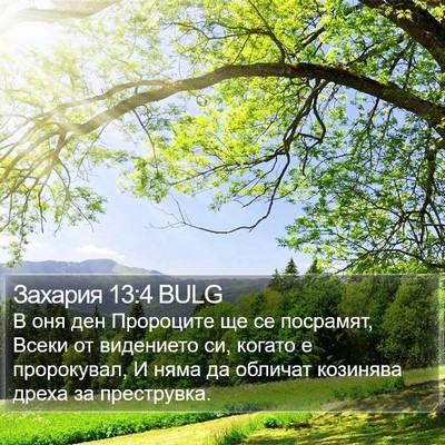 Захария 13:4 BULG Bible Verse Image