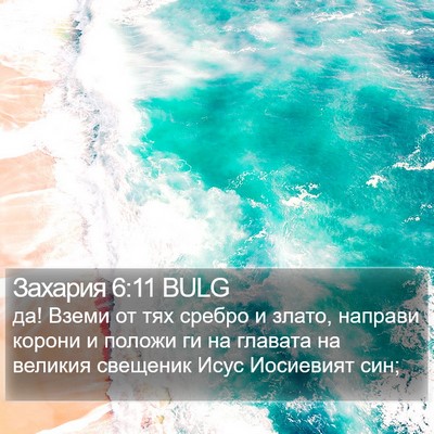 Захария 6:11 BULG Bible Verse Image