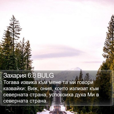Захария 6:8 BULG Bible Verse Image