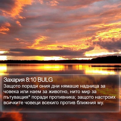 Захария 8:10 BULG Bible Verse Image