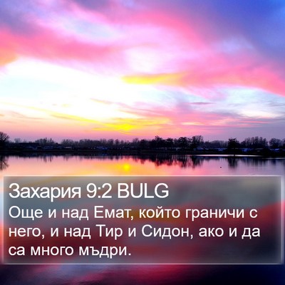 Захария 9:2 BULG Bible Verse Image