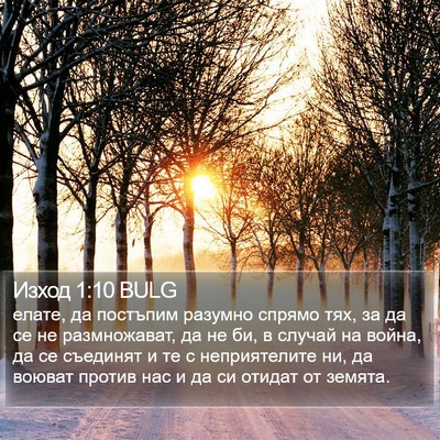 Изход 1:10 BULG Bible Verse Image