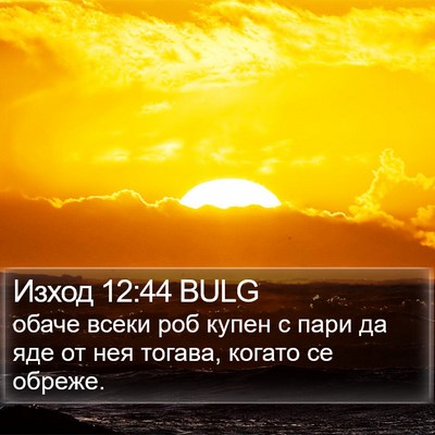 Изход 12:44 BULG Bible Verse Image