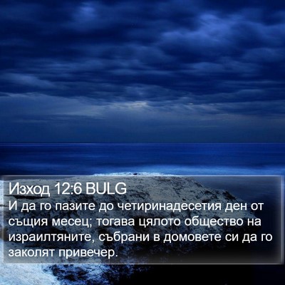 Изход 12:6 BULG Bible Verse Image