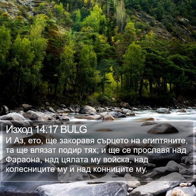 Изход 14:17 BULG Bible Verse Image