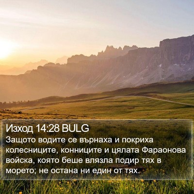 Изход 14:28 BULG Bible Verse Image