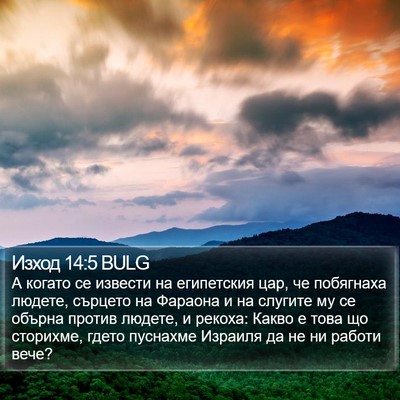 Изход 14:5 BULG Bible Verse Image