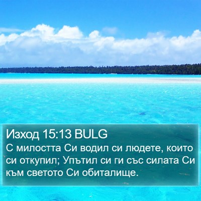 Изход 15:13 BULG Bible Verse Image