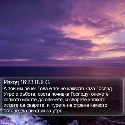 Изход 16:23 BULG Bible Verse Image