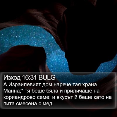 Изход 16:31 BULG Bible Verse Image