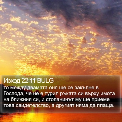 Изход 22:11 BULG Bible Verse Image