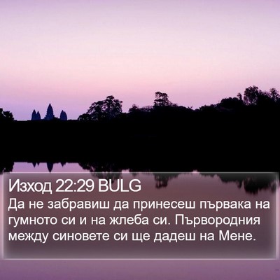 Изход 22:29 BULG Bible Verse Image