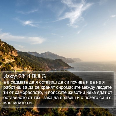 Изход 23:11 BULG Bible Verse Image