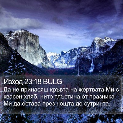 Изход 23:18 BULG Bible Verse Image