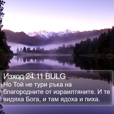Изход 24:11 BULG Bible Verse Image