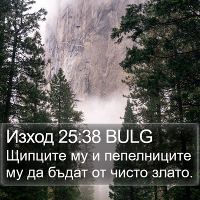 Изход 25:38 BULG Bible Verse Image