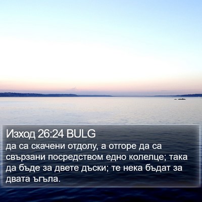 Изход 26:24 BULG Bible Verse Image