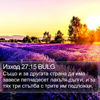 Изход 27:15 BULG Bible Verse Image