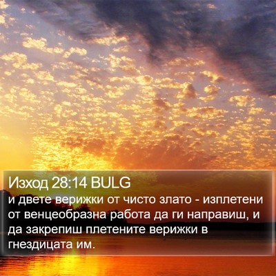 Изход 28:14 BULG Bible Verse Image