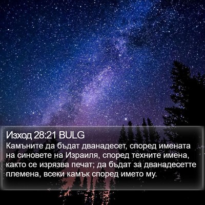 Изход 28:21 BULG Bible Verse Image
