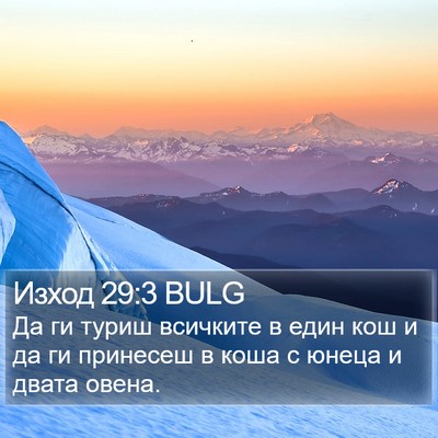 Изход 29:3 BULG Bible Verse Image