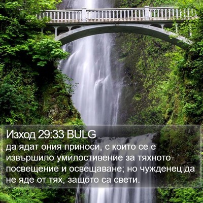 Изход 29:33 BULG Bible Verse Image