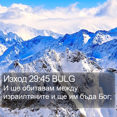 Изход 29:45 BULG Bible Verse Image