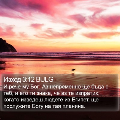 Изход 3:12 BULG Bible Verse Image