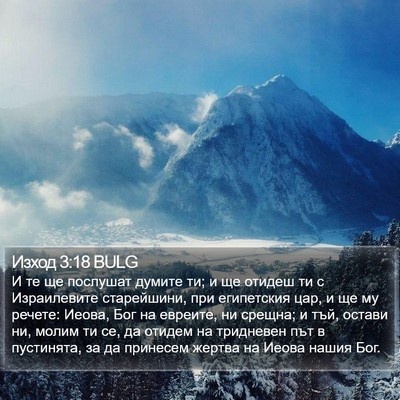 Изход 3:18 BULG Bible Verse Image