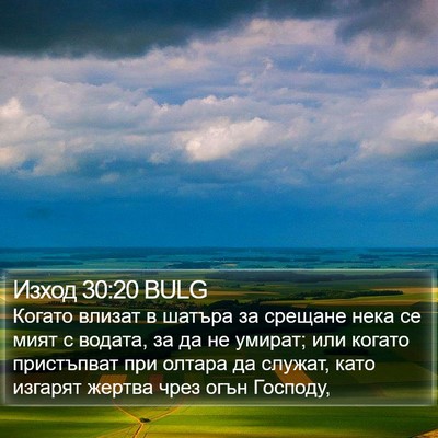 Изход 30:20 BULG Bible Verse Image