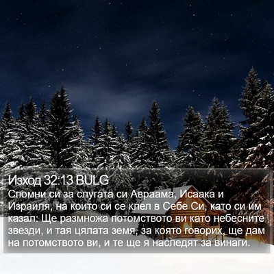 Изход 32:13 BULG Bible Verse Image