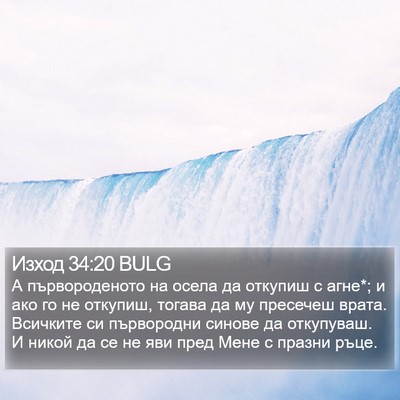 Изход 34:20 BULG Bible Verse Image