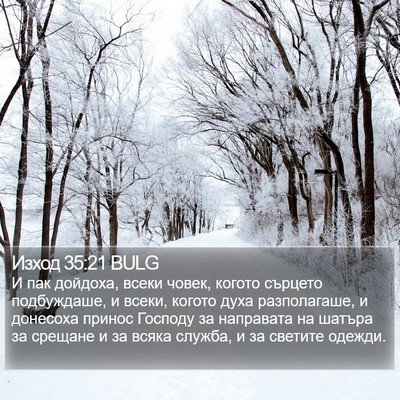 Изход 35:21 BULG Bible Verse Image